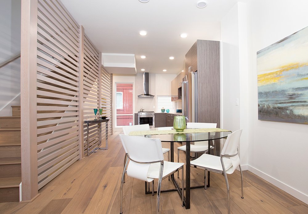Evanston Rowhouses by Rudd Development — completed in the Upper Fremont neighborhood